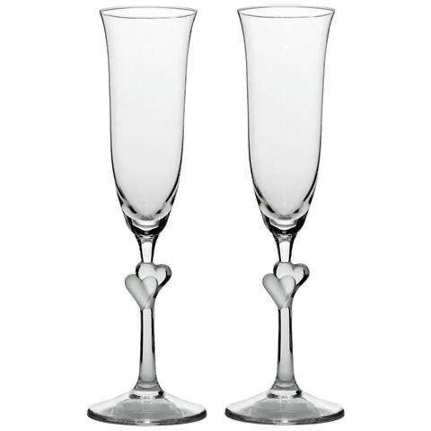 STOLZLE – L’AMOUR CALICI CON CUORE CHAMPAGNE FLUTE - Satinato
